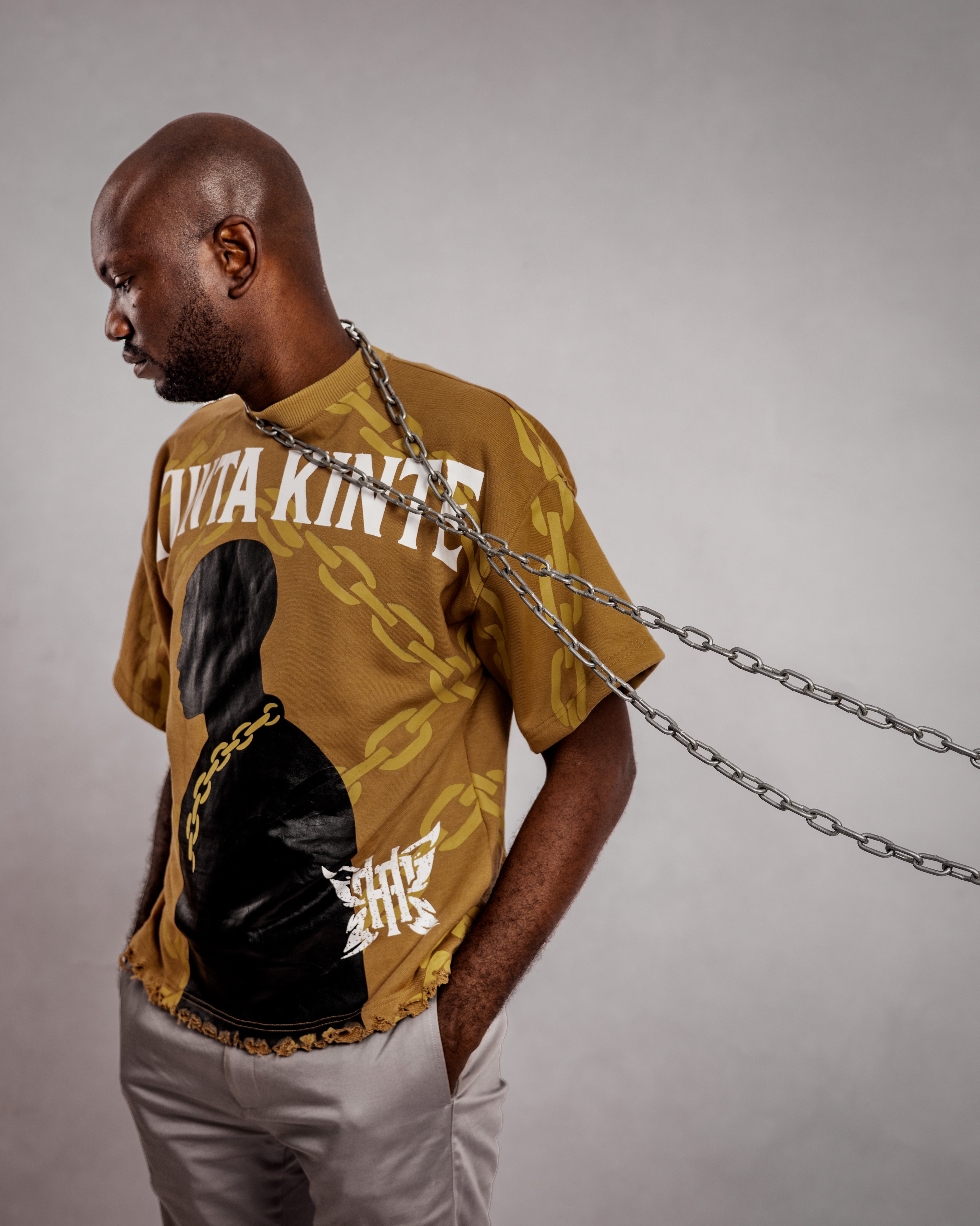 Heritage Chain Tee — Mustard