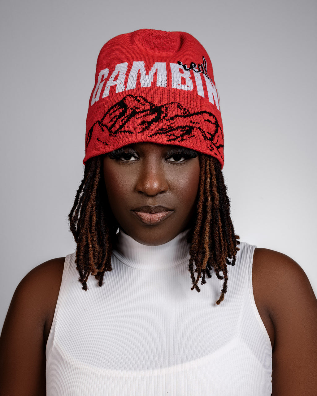 Real Gambino Beanie - Black & Red