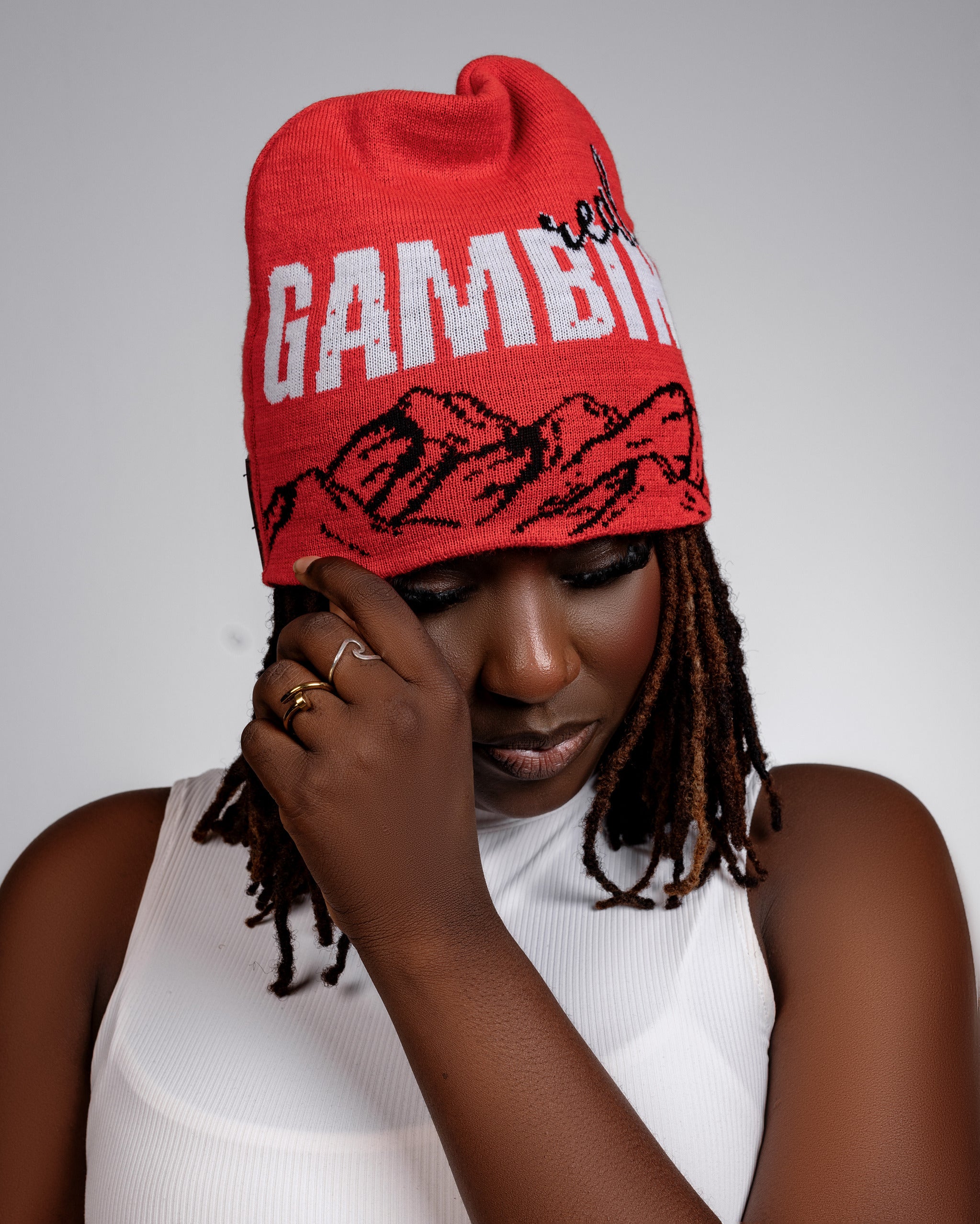 Real Gambino Beanie - Black & Red